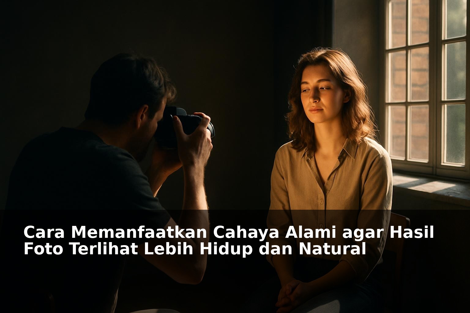 Fotografer menggunakan cahaya alami untuk menghasilkan foto yang hidup dan natural