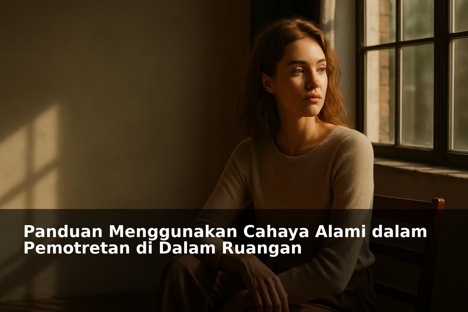 Pemotretan indoor dengan cahaya alami yang lembut dan natural