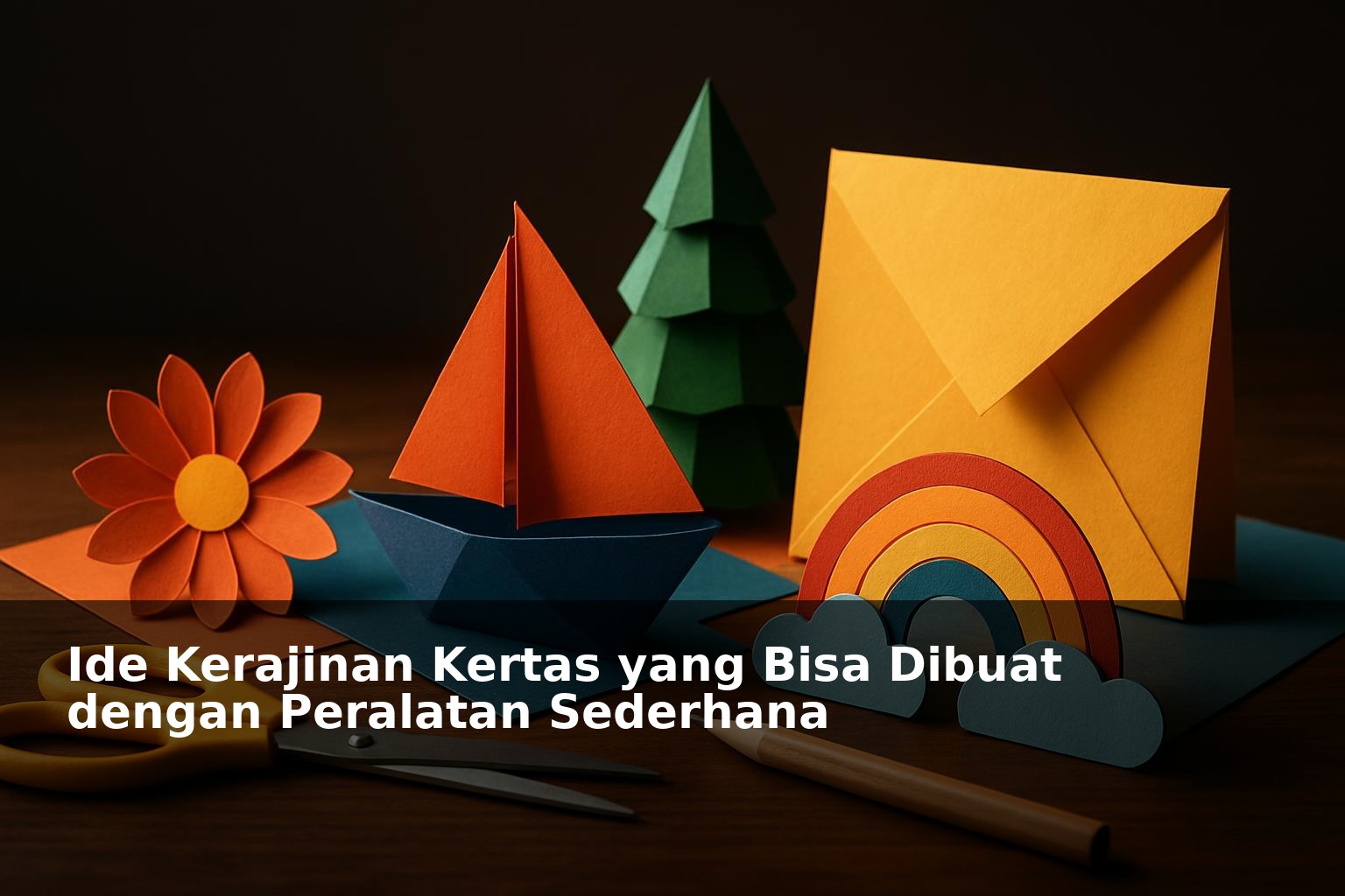 Berbagai ide kerajinan kertas sederhana dengan peralatan dasar