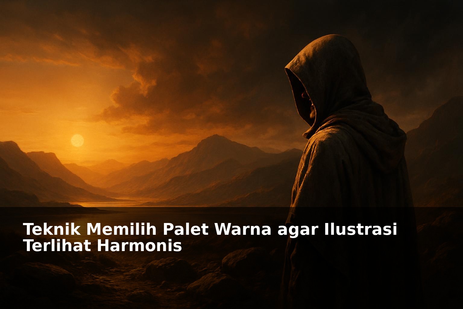 Contoh ilustrasi dengan palet warna harmonis yang menarik dan seimbang
